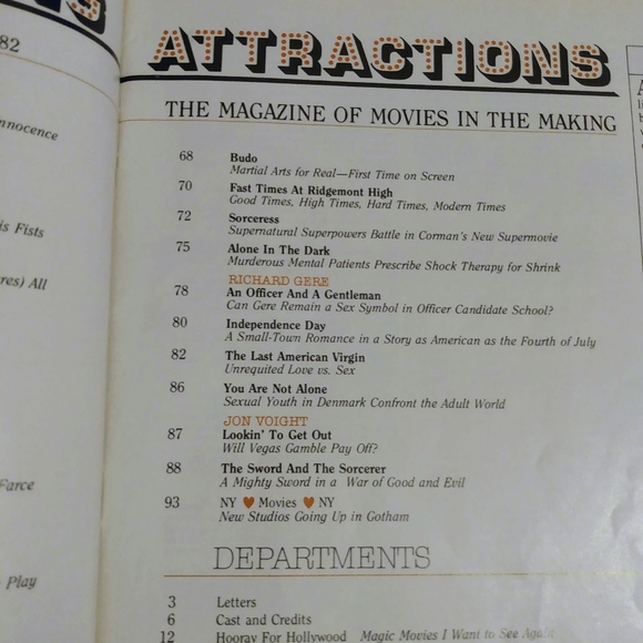 Coming Attractions  Mick Jagget 1982 Vol 1 Issue 2 Magazine - Picture 7 of 8